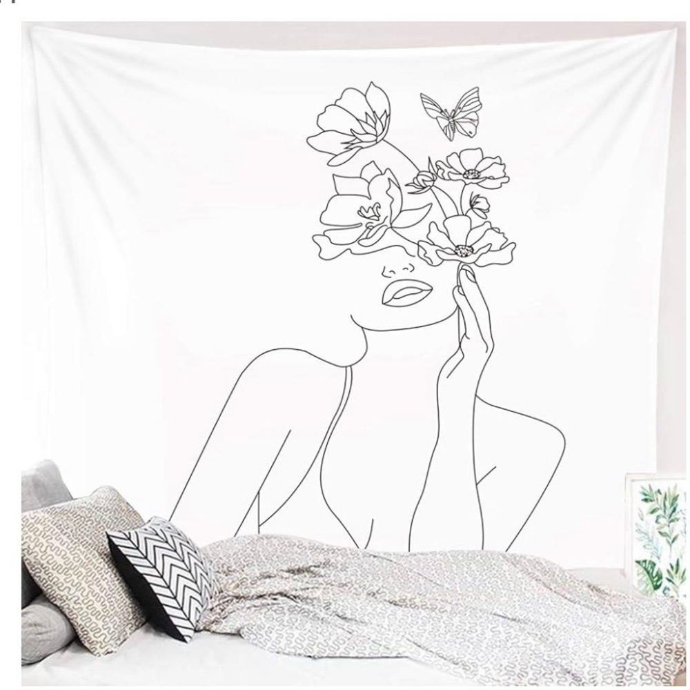SINGLE-ART LINED ART TAPESTRY